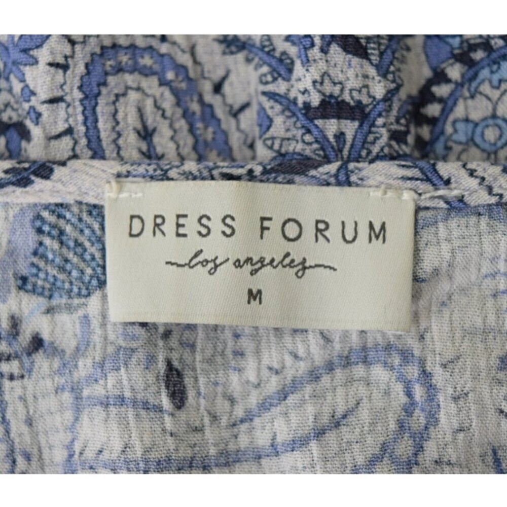 DRESS FORUM PAISLEY FLORAL PRINT BLUE KIMONO SLEEVE MIDI DRESS - Picture 6 of 7